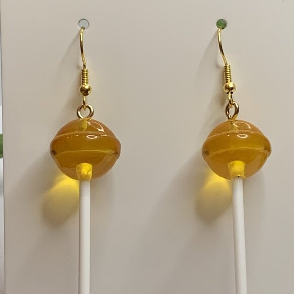 Lollipop Earring, Sucker Earring, Funny Food Earring, Gift Idea, Candy Earring - Picture 7 of 7